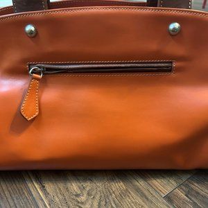 Beautiful Orange leather Nardelli Purse / Handbag